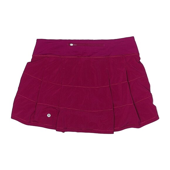 Lululemon Pace Rival Mid-Rise Skirt sz 8 tall Magenta Purple tennis skort - Picture 1 of 6